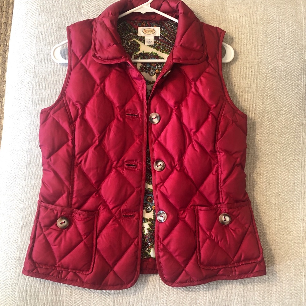 Red Talbots Puffy Vest
